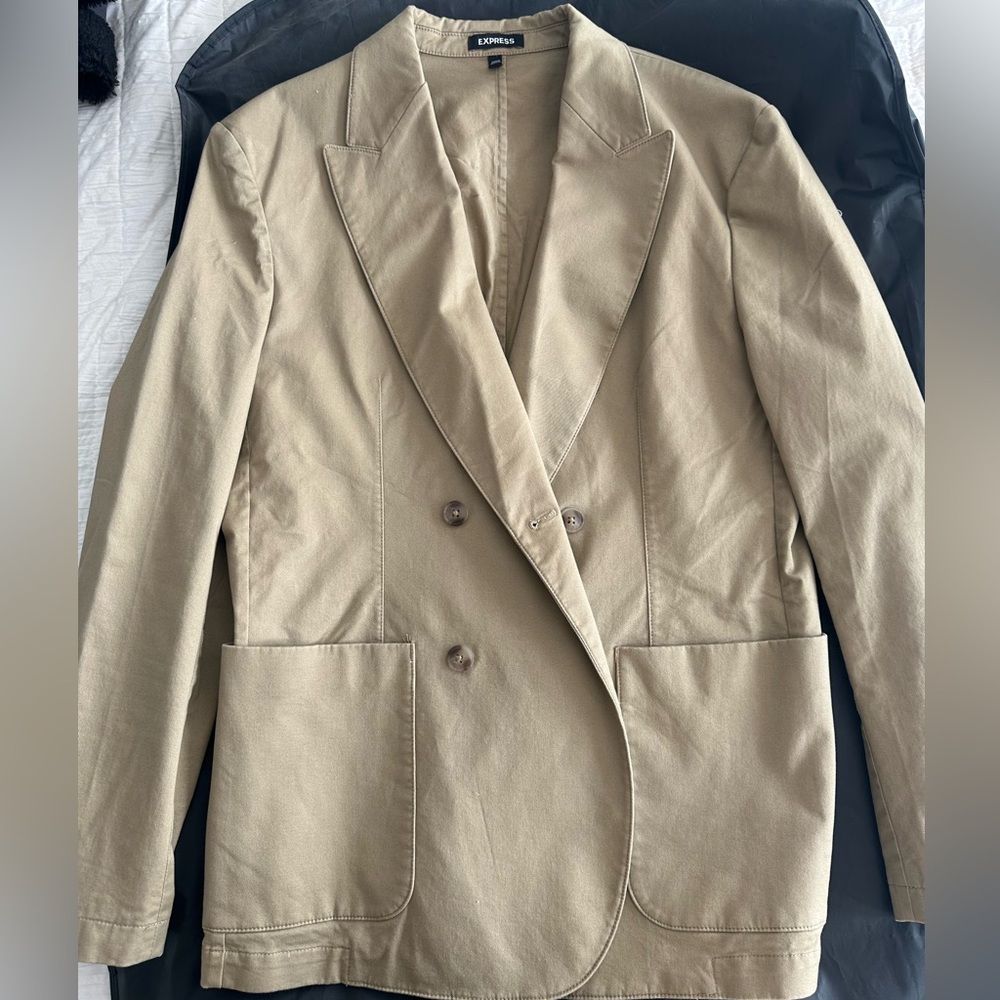 Express Slim Fit Tan Blazer
